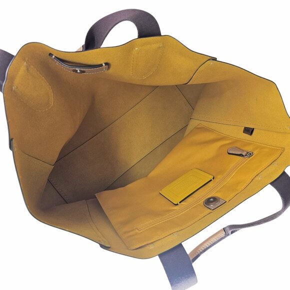 Coach 58660 Derby Tote Pebble Leather Shoulder Bag Latte NWT - Picture 3 of 13